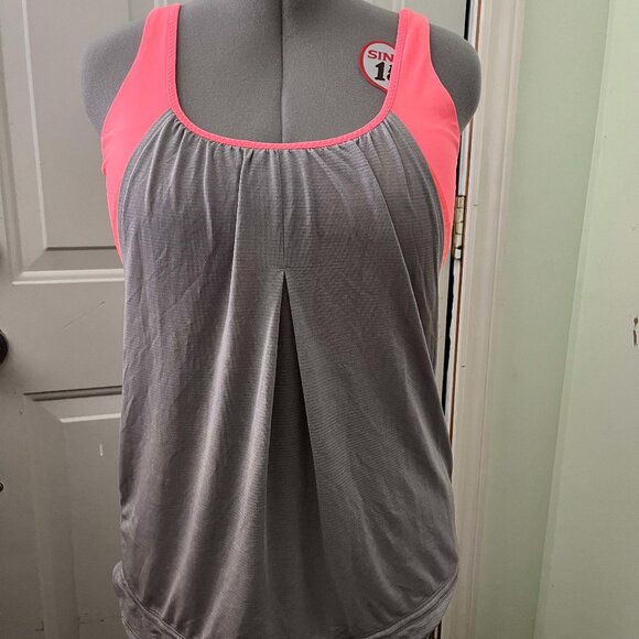 Lululemon Run Times Tank Heathered Medium Grey / Very Light Flare SZ 12 - Picture 1 of 3